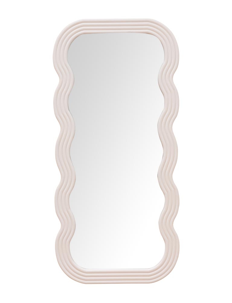 GRAND MIROIR BLANC ONDULE